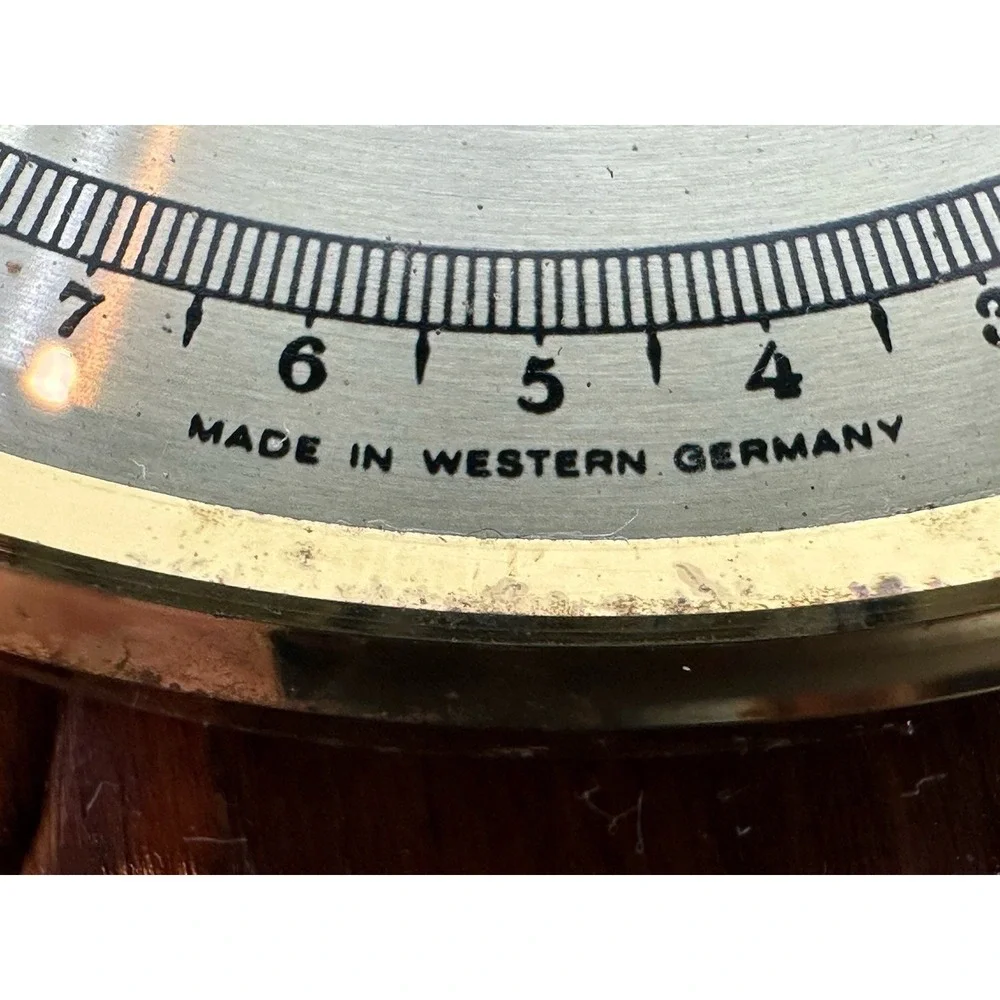 Vintage Nautical Ship Rope Wheel Wooden Wall Barometer Made In Western Germany